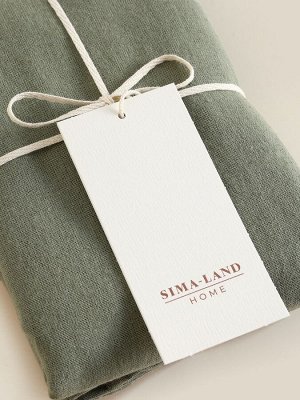 Наволочка SL Home Linen collection, 70x70 см, зелёная, лён 30%, хлопок 70%