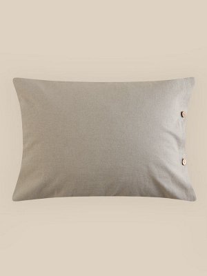 Наволочка SL Home Linen collection, 50x70 см, серая, лён 30%, хлопок 70%