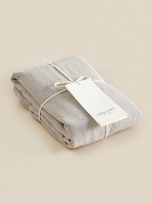 Наволочка SL Home Linen collection, 50x70 см, серая, лён 30%, хлопок 70%