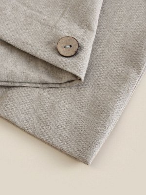 Наволочка SL Home Linen collection, 50x70 см, серая, лён 30%, хлопок 70%