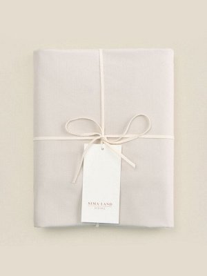 Простыня 1.5 спальная SL Home Percale 300ТС, 160x235 см, молочная, хлопок 100%