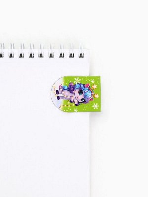 Магнитные закладки для книг, 6 шт. на подложке «Лошадка»