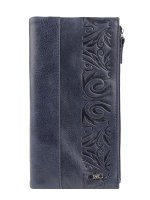 Кошелек ДЖЕНИФЕР INDIGO кожа друид синий тиснение