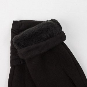 Перчатки женские, цвет чёрный, размер 7-8