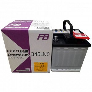 Аккумулятор FB Echno EN Premium LN0/L0(H3) L, 38Ач, CCA 370А, необслуживаемый, технология EFB, с газоотводной трубкой, арт. 345LN0