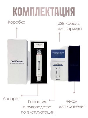 WellDerma Гальванический комплексный уход Total Care System Ems Galvanic, 1 шт
