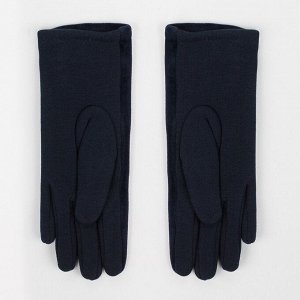 Перчатки женские велюровые, цвет синий, размер 7-8