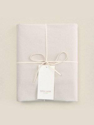 Простыня на резинке 300ТС SL Home Percale 200x200+30 см, молочный, 100% хлопок