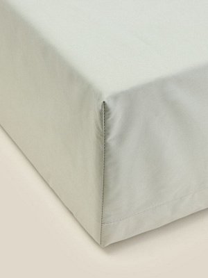 Простыня на резинке 300ТС SL Home Percale 180x200+30 см, олива, 100% хлопок