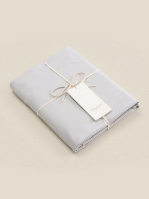 Простыня 1.5 спальная SL Home Percale 300ТС, 160x235 см, серая, хлопок 100%