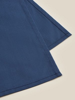 Простыня 1.5 спальная SL Home Percale 300ТС, 160x235 см, синяя, хлопок 100%