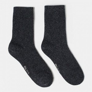 Носки мужские из монгольской шерсти, цвет чёрный, (43-45)