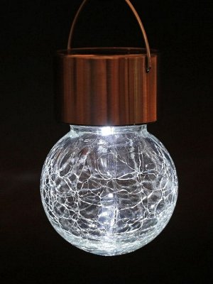 Садовый светильник «Лампочка», уличный, на солнечной батарее, 6x9 см, 1 LED, свечение белое
