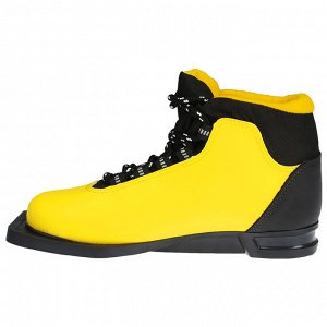 Ботинки лыжные TREK Snowball NN75 ИК, цвет жёлтый, лого чёрный, размер 33