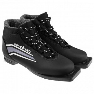 Ботинки лыжные TREK Skiing1 NN75 ИК, цвет чёрный, лого серый, размер 41