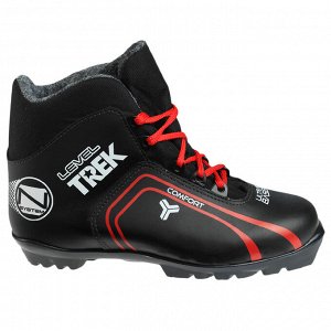 Ботинки лыжные TREK Level 2 NNN ИК, цвет чёрный, лого красный, размер 35