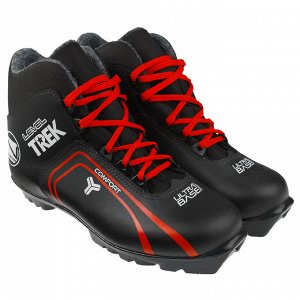 Ботинки лыжные TREK Level 2 NNN ИК, цвет чёрный, лого красный, размер 35