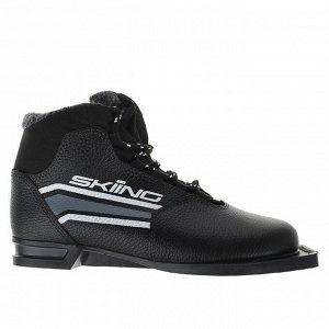 Ботинки лыжные ТRЕК Skiing NN75 НК, цвет чёрный, лого серый, размер 35