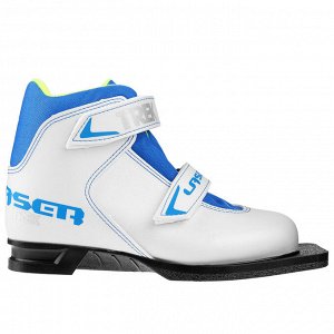 Ботинки лыжные TREK Laser NN75 ИК, цвет белый, лого синий, размер 36