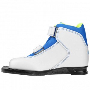 Ботинки лыжные TREK Laser NN75 ИК, цвет белый, лого синий, размер 34