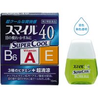 Lion Smile 40EX Super Cool Eye Drops - Ежедневные капли для снятия болезненной усталости глаз, ледяные, 13мл.
