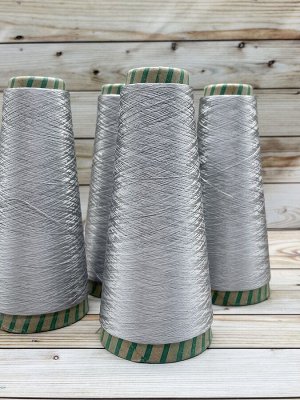 Пряжа для вязания 25 гр, Mulberry silk 100% шелк 4500м/100гр Pearl gray (cерый жемчуг)