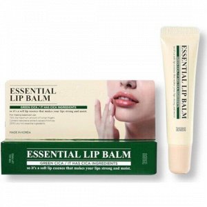 TENZERO ESSENTIAL LIP BALM GREEN CICA 9g Бальзам для губ с экстрактом центеллы азиатской 9гр