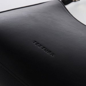 Сумка женская на молнии TEXTURA, средний размер, цвет чёрный