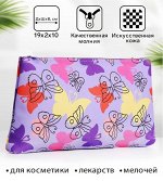 Косметичка-пенал на молнии, плоская.