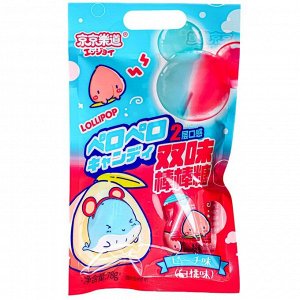 Конфета леденцовая на палочке Lolli Pop с двойным вкусом персика Guangdong, 78г, 1/30