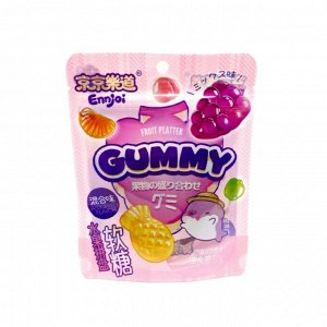 Конфета желейная в форме фруктов Fruit Platter Gummy вкус фруктов Guangdong, 50г, 1/36