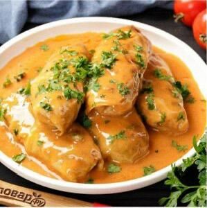 Голубцы "Традиционные" "Почти Готово" с мясом и рисом замороженные 600 гр