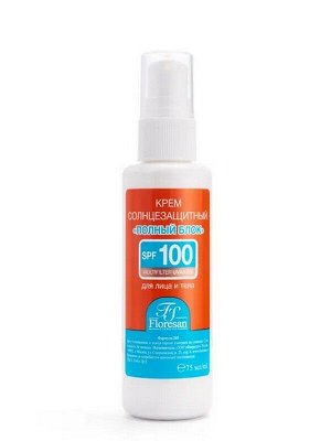 Солнцезащитный крем SPF 100 Флоресан Полный блок для лица и тела Водостойкий 75мл