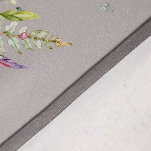 Скатерть Ирисы 110x140 см, серый, 100% хлопок с пропиткой, 1 шт.