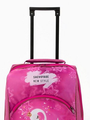 Чемодан детский 34 л (XS), Sacvoyage, отдел на молнии, цвет розовый