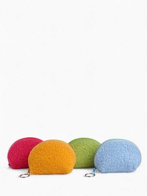 Кошелёк-монетница на молнии 11.5x2.5x9 см, плюшевый, яркий/МИКС