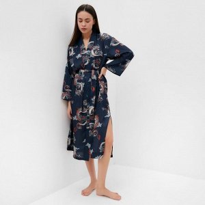 Халат домашний KAFTAN "Дракон", размер 44-46, синий