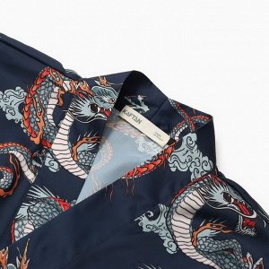 Халат домашний KAFTAN "Дракон", размер 44-46, синий