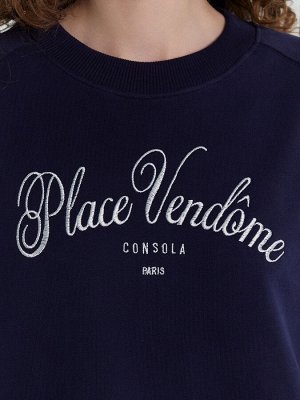 Свитшот женский с вышивкой "Place Vendome"