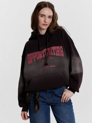 Худи женское коричневое с надписью "opportunities"