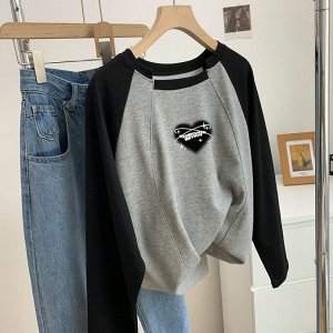 Лонгслив женский PLUS SIZE, с принтом