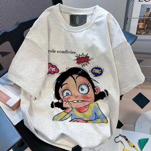 Футболка PLUS SIZE, с принтом
