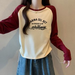 Лонгслив женский PLUS SIZE, с принтом