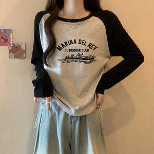 Лонгслив женский PLUS SIZE, с принтом