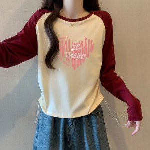Лонгслив женский PLUS SIZE, с принтом