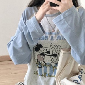 Лонгслив женский PLUS SIZE, с принтом