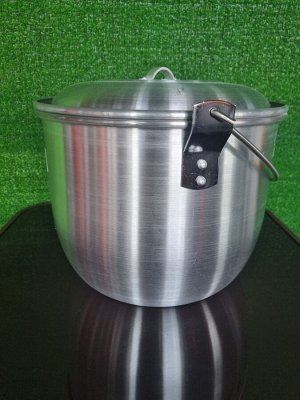 Котелок походный с крышкой алюминиевый 34*24см
