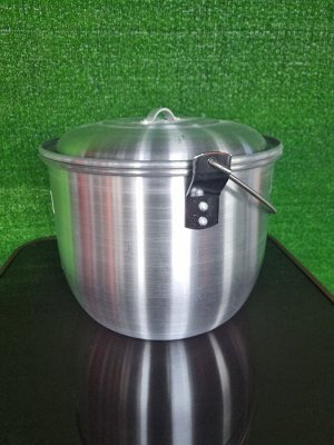 Котелок походный с крышкой алюминиевый 34*24см