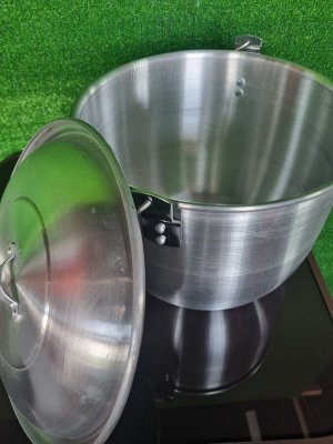 Котелок походный с крышкой алюминиевый 34*24см