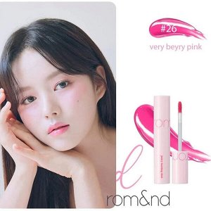 Сочный стойкий глянцевый тинт для губ Rom&Nd Juicy Lasting Tint #26 Very Berry Pink, 5.5гр